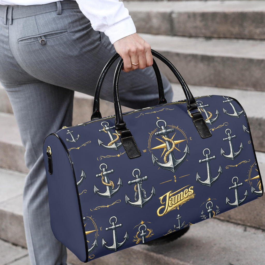 Anchor Leather Travel Bag-Large (Short Patch) Cruise