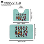 Bathroom Flannel Floor Mat Set