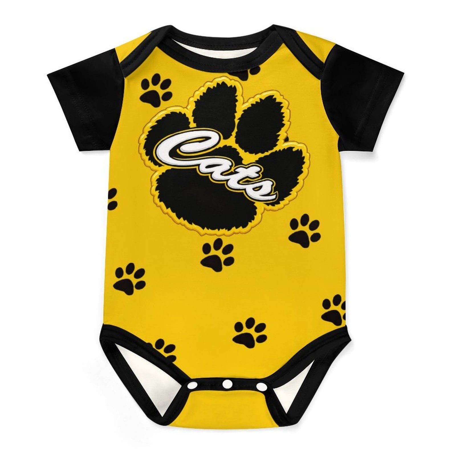 Wildcat All Over Print Cotton Baby's Short Sleeve Bodysuit
