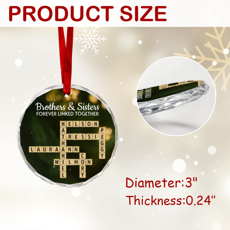 Ornament Round Crystal Glass Ornament