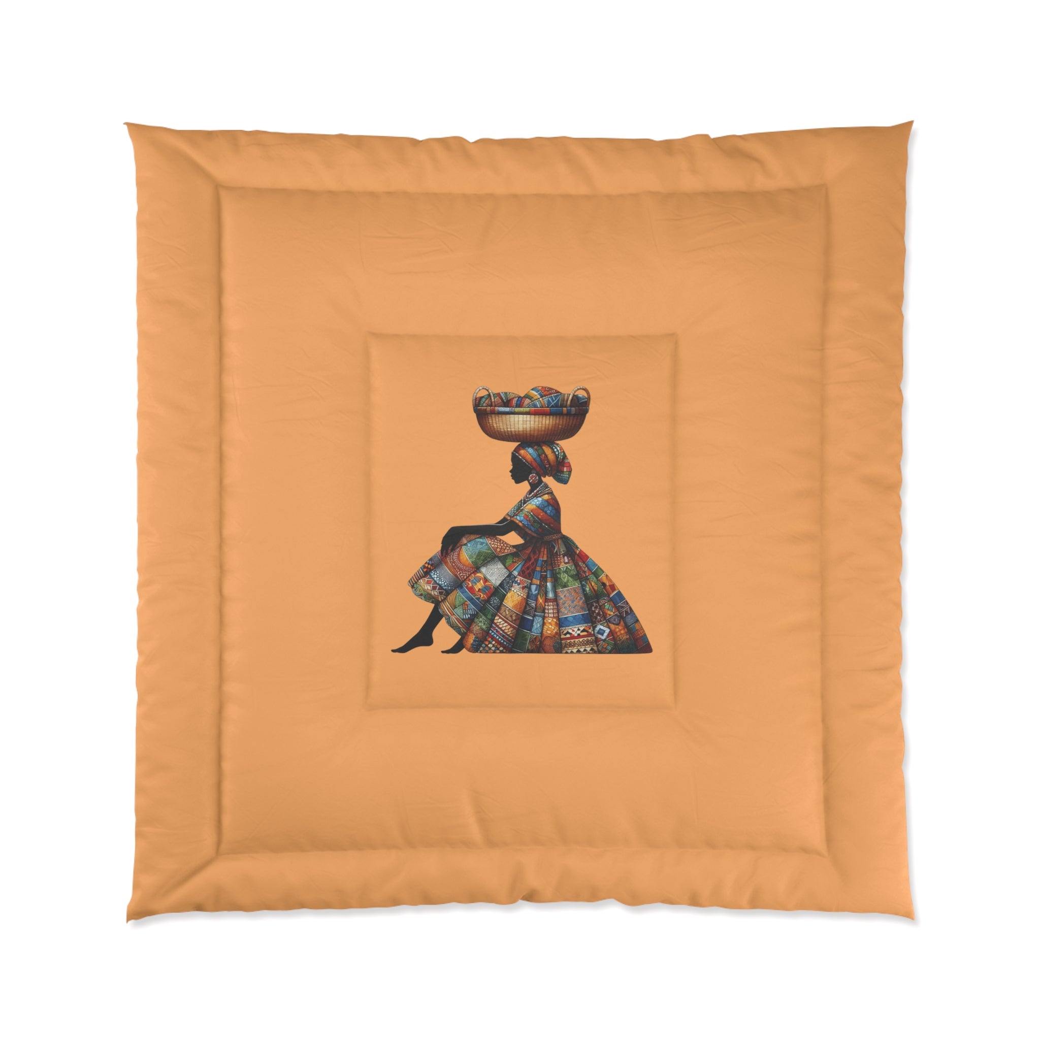 Artistic African Woman Comforter - Vibrant Bohemian Bedding