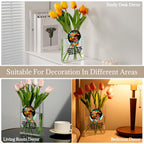 flower girl Acrylic Book Shaped Vase (Two-Sided Print)
