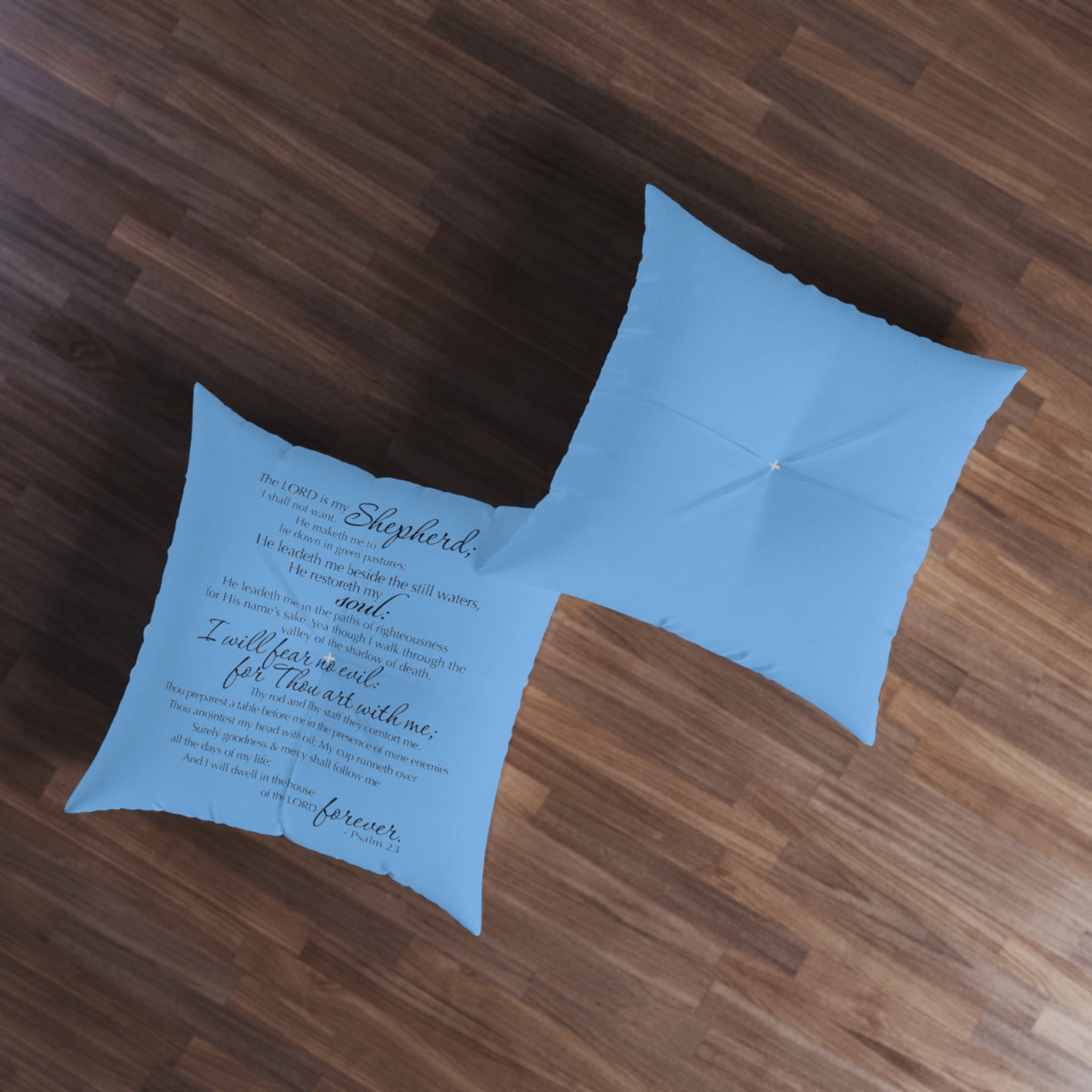 Prayer Pillow, Meditation Pillow, Floor Pillow, Square Pillow, The Lord is my Shepherd