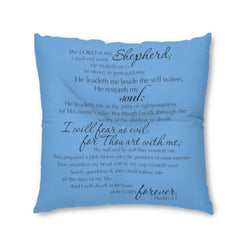 Prayer Pillow, Meditation Pillow, Floor Pillow, Square Pillow, The Lord is my Shepherd