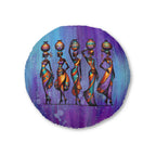 Tufted Floor Pillow, Round Floor Pillow, Reading Pillow, African Print Pillow