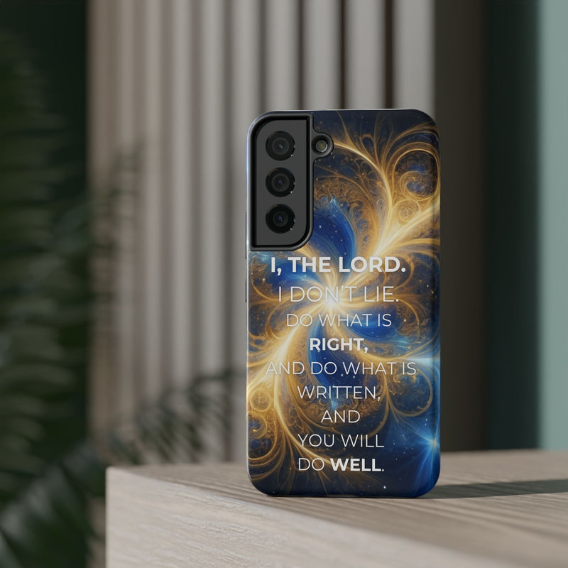 Inspirational Phone Case - I, The Lord - Impact-Resistant Cover, Bible Verse Gift, Motivational Case, Christian Accessory