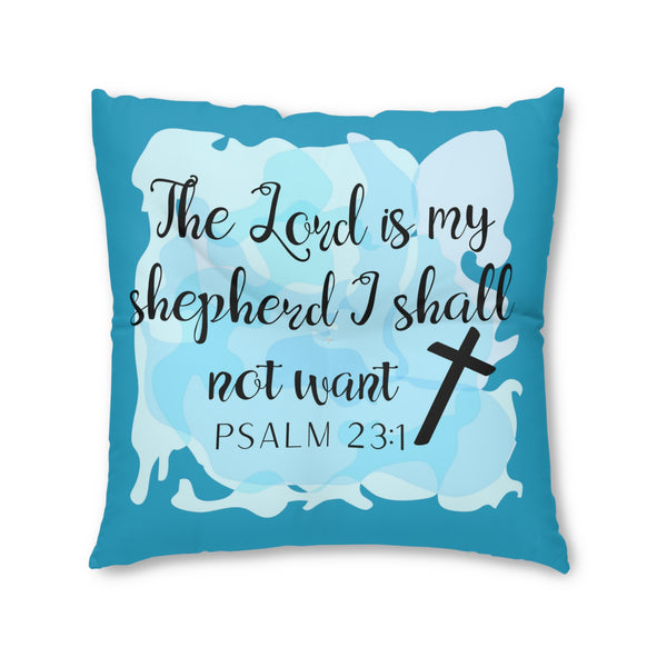 Prayer Pillow, Meditation Pillow, Floor Pillow, Square Pillow, The Lord is my Shepherd