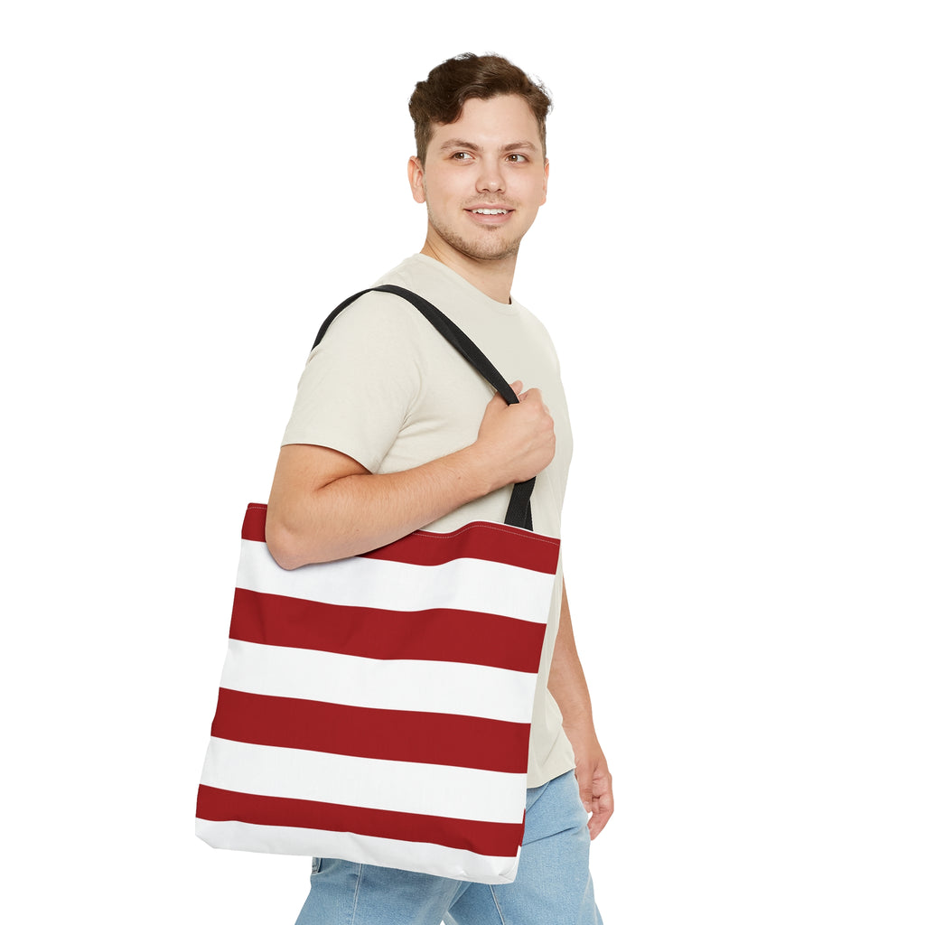 Red and White Tote Bag, Tote