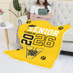 Highschool Blanket Pom Pom Fringe Blanket 60"x80"