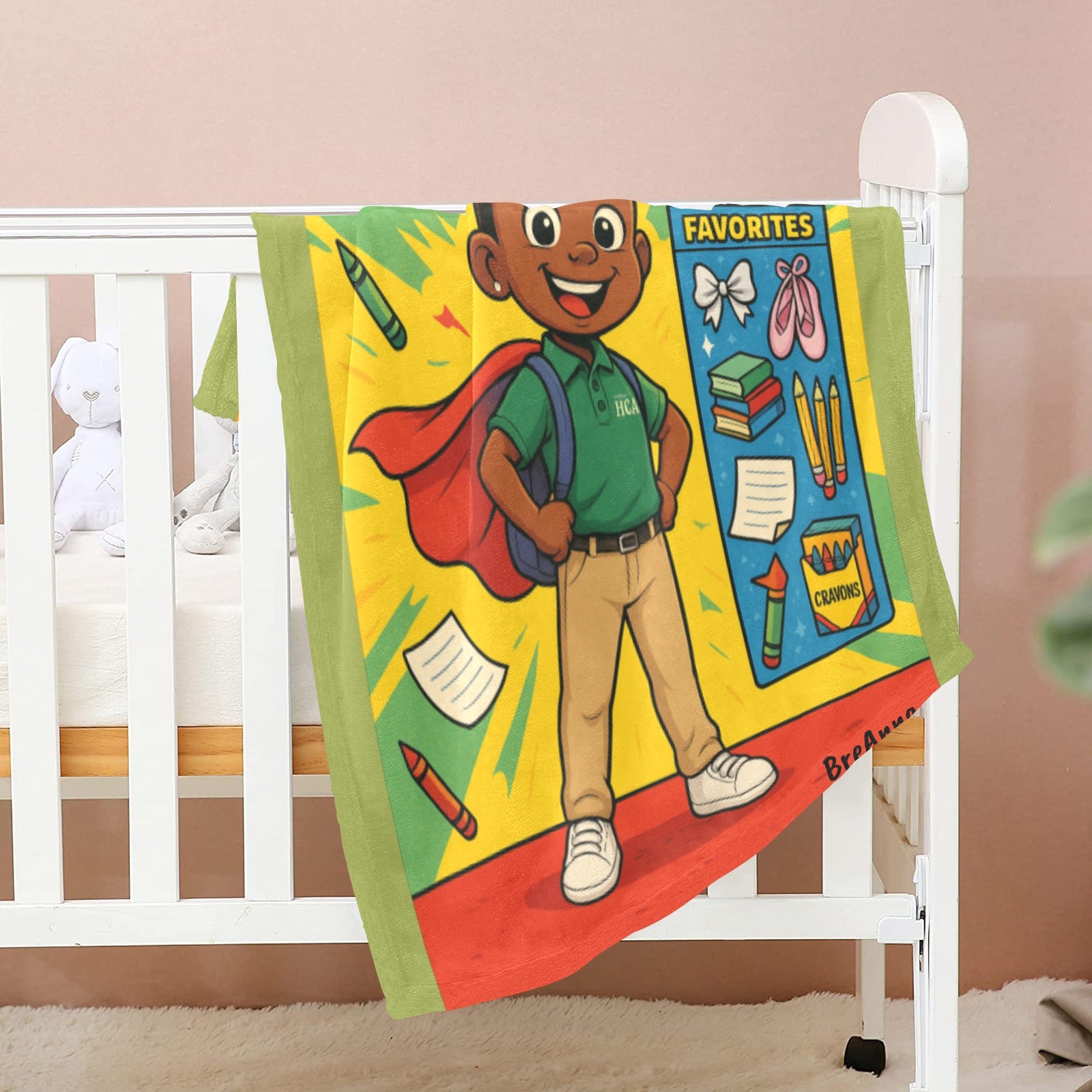 School design green Baby Blanket 40"x50"
