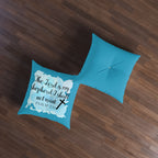 Prayer Pillow, Meditation Pillow, Floor Pillow, Square Pillow, The Lord is my Shepherd