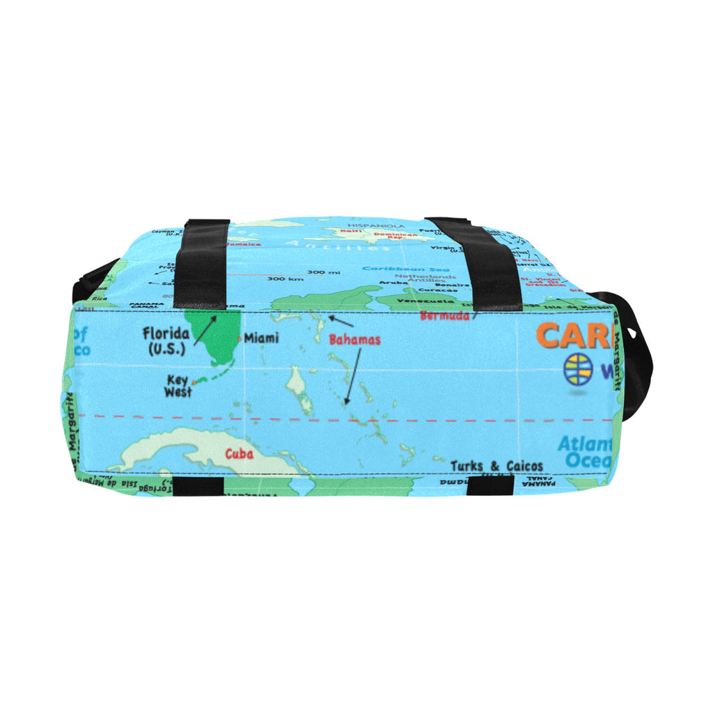 Caribbean Map Large Capacity Duffle Bag