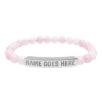Engraved Natural Stone Stretch Bracelet