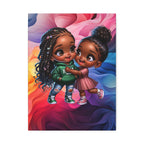 Kids' Canvas Wall Art - Vibrant Friendship Illustration