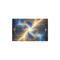 blue and gold pattern Bath Rug 20''x 32''