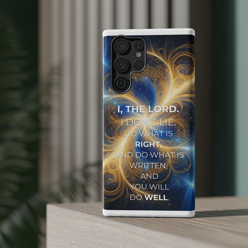 Inspirational Phone Case - I, The Lord - Impact-Resistant Cover, Bible Verse Gift, Motivational Case, Christian Accessory