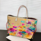 Women PU Leather Handbags, Floral Purse