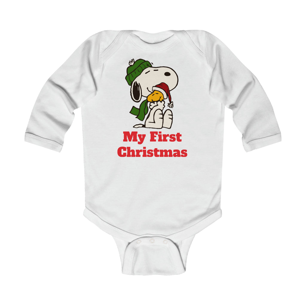 Infant Long Sleeve Bodysuit, My First Christmas