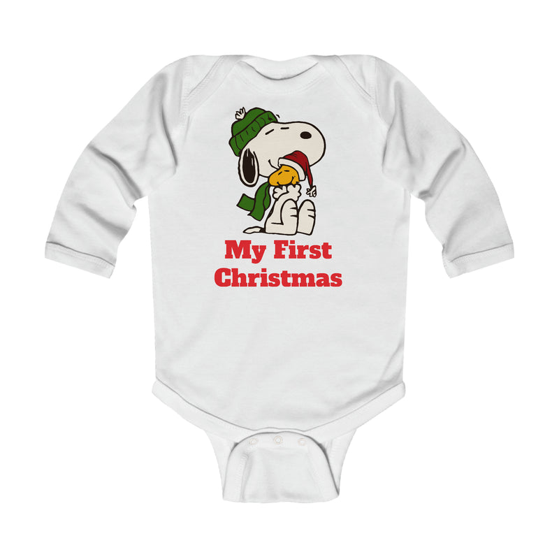 Infant Long Sleeve Bodysuit, My First Christmas