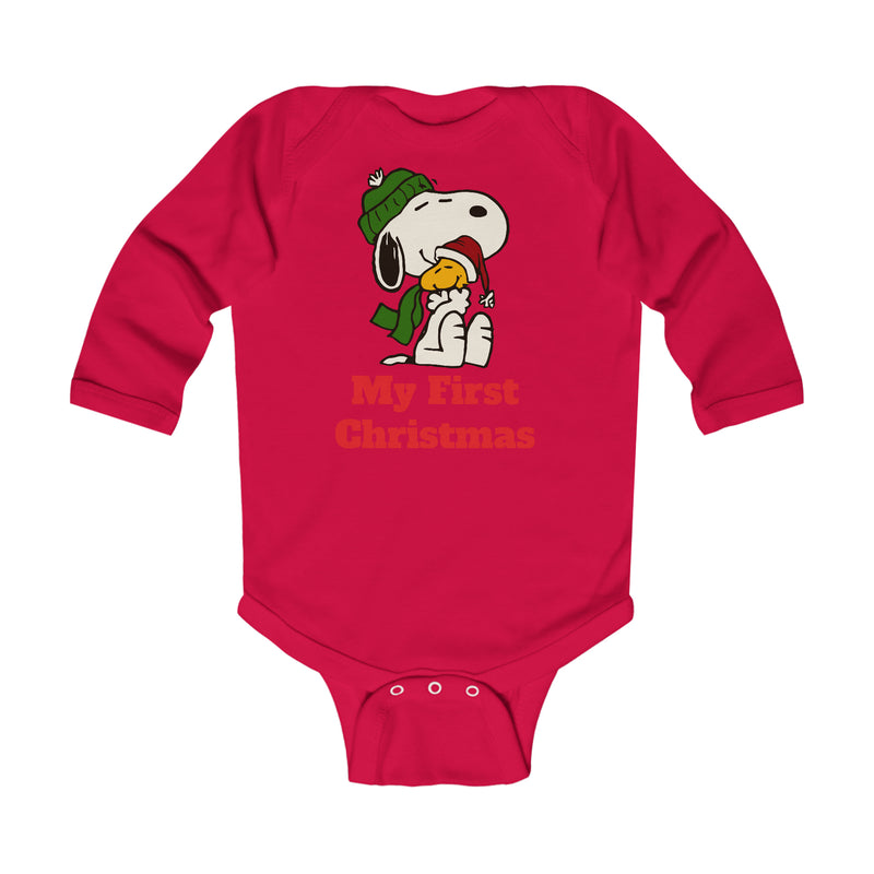 Infant Long Sleeve Bodysuit, My First Christmas