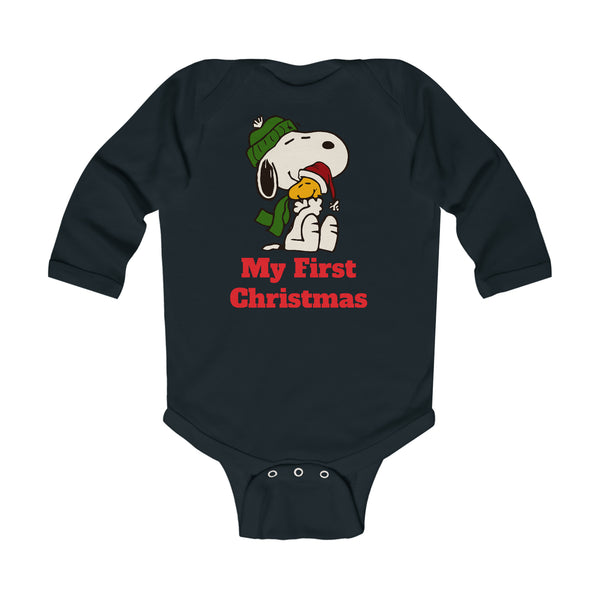 Infant Long Sleeve Bodysuit, My First Christmas