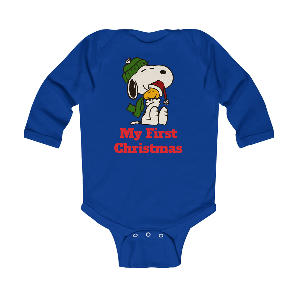 Infant Long Sleeve Bodysuit, My First Christmas