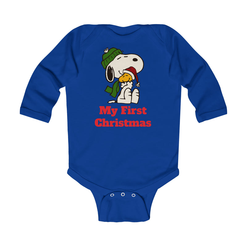 Infant Long Sleeve Bodysuit, My First Christmas