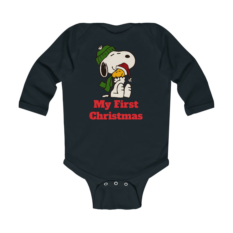 Infant Long Sleeve Bodysuit, My First Christmas