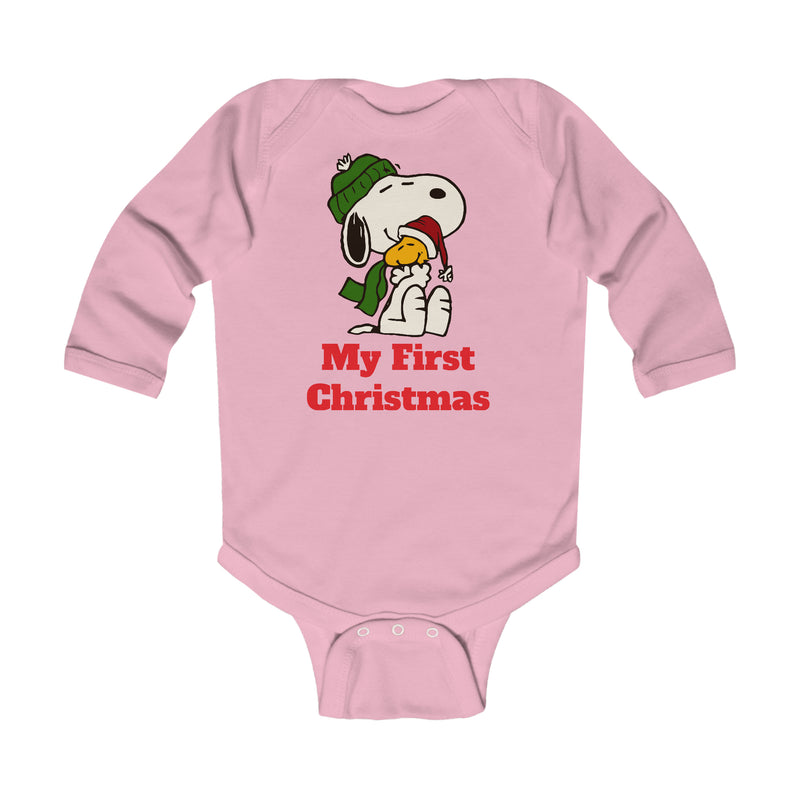 Infant Long Sleeve Bodysuit, My First Christmas