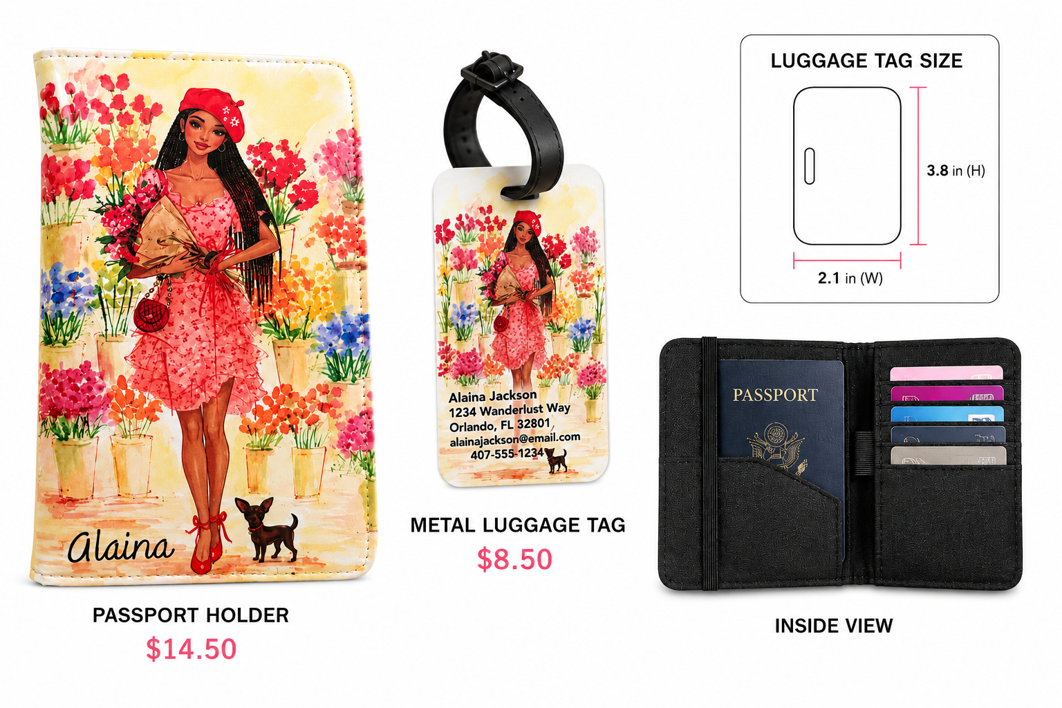 Luggage Tag | Travel Decorating Accessories Fashion Metal Luggage Tag | Travel Vacation