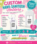 Hand Sanitizer Holder  - Hand Sanitizer Keychain - hand sanitizer pouch- Personalized hand sanitizer holders