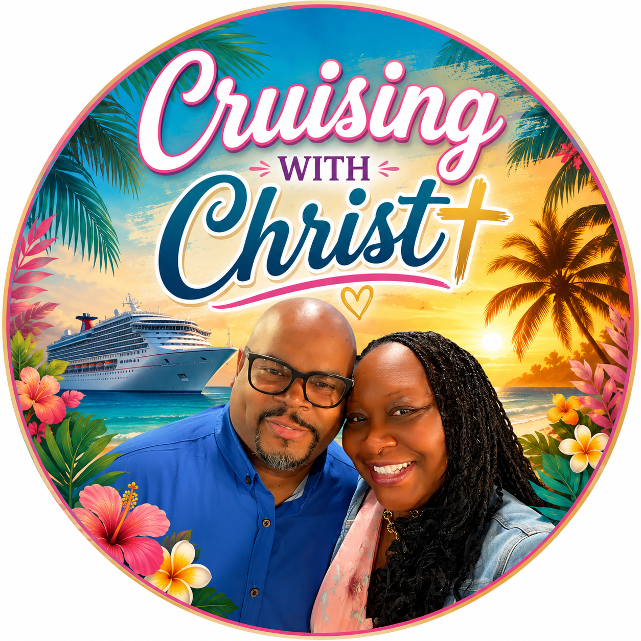 Sign for cruise Round Wooden Door Sign 11.8''