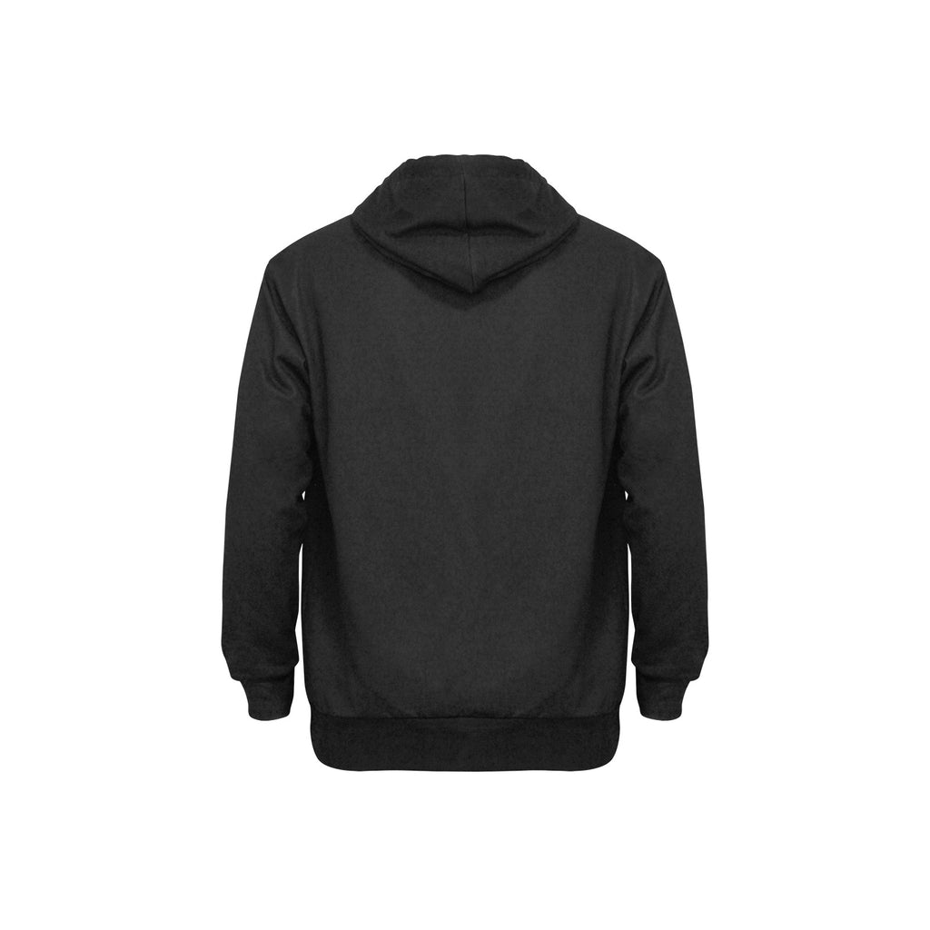 red and black Men's Fleece Hoodie w/ White Lining Hood (Model H55)