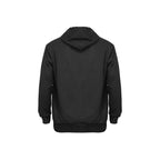 red and black Men's Fleece Hoodie w/ White Lining Hood (Model H55)