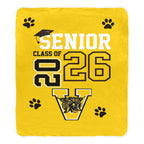 Highschool Blanket Pom Pom Fringe Blanket 60"x80"