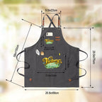 Unisex Canvas Cross Back Apron with Pockets