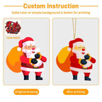 Design Custom Photo Acrylic Hanger Ornament (Different Printing)(3PCs)