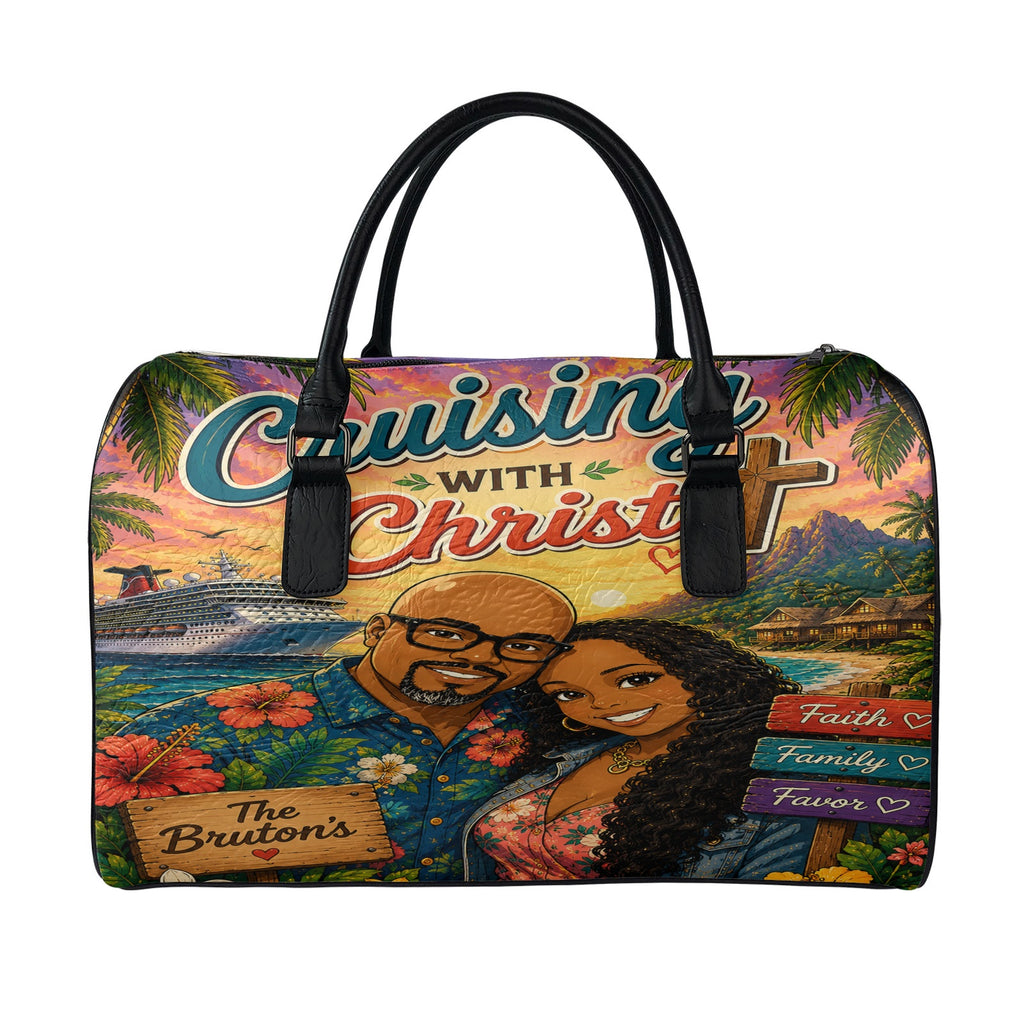 Leather travel bag