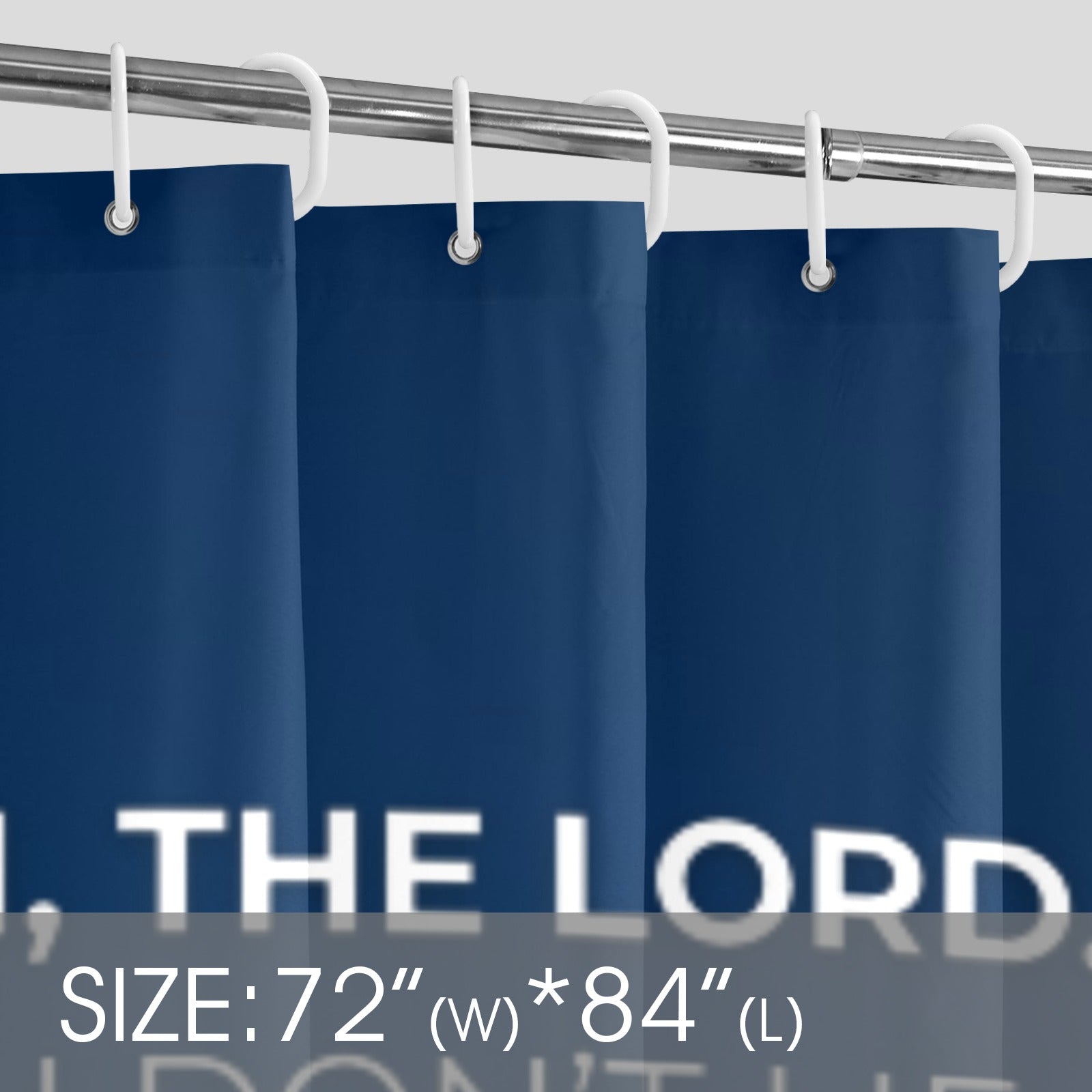 Blue and Gold Shower Curtain 72"x84"