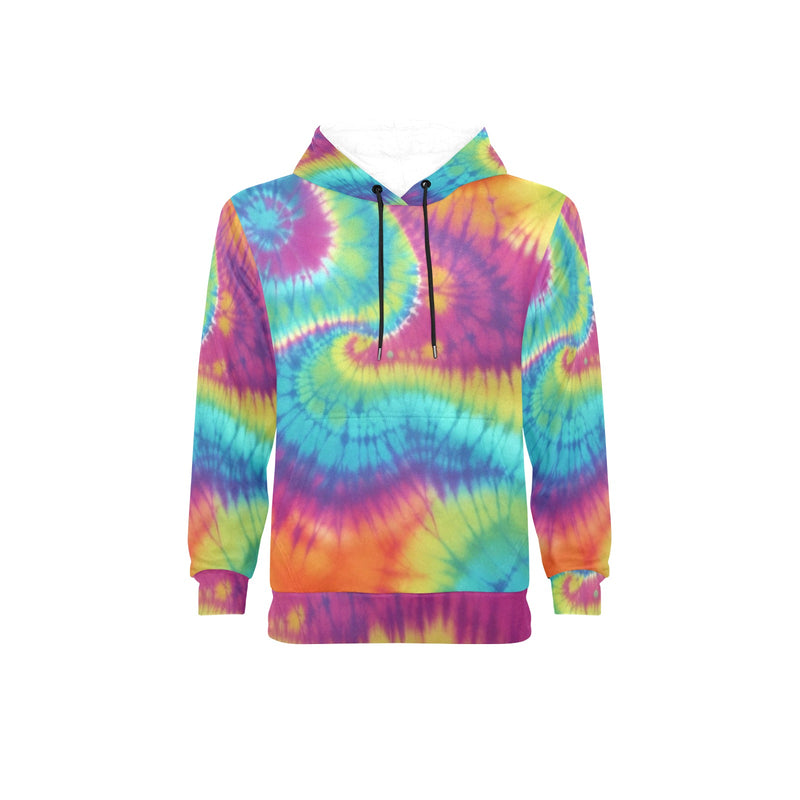 Colorful Unisex Fleece Hoodie w/ White Lining Hood (Model H55)