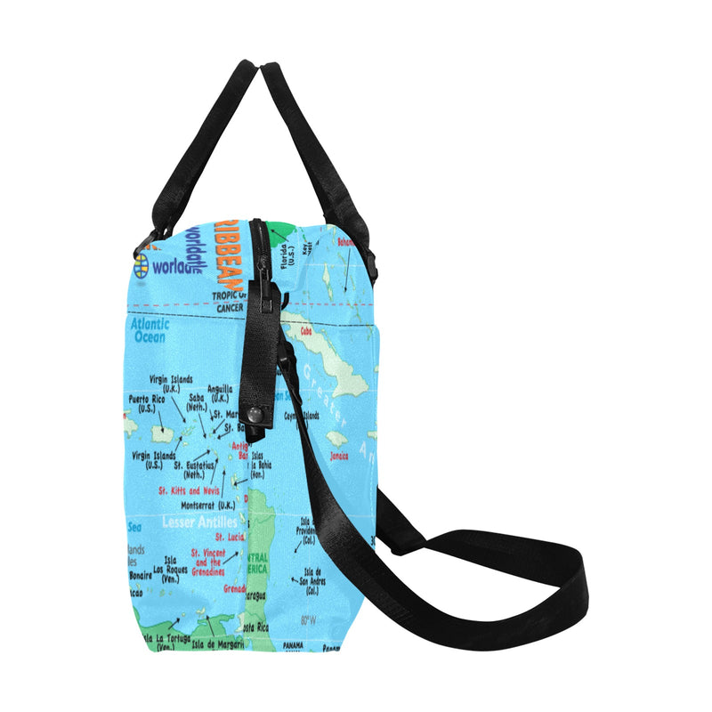 Caribbean Map Large Capacity Duffle Bag