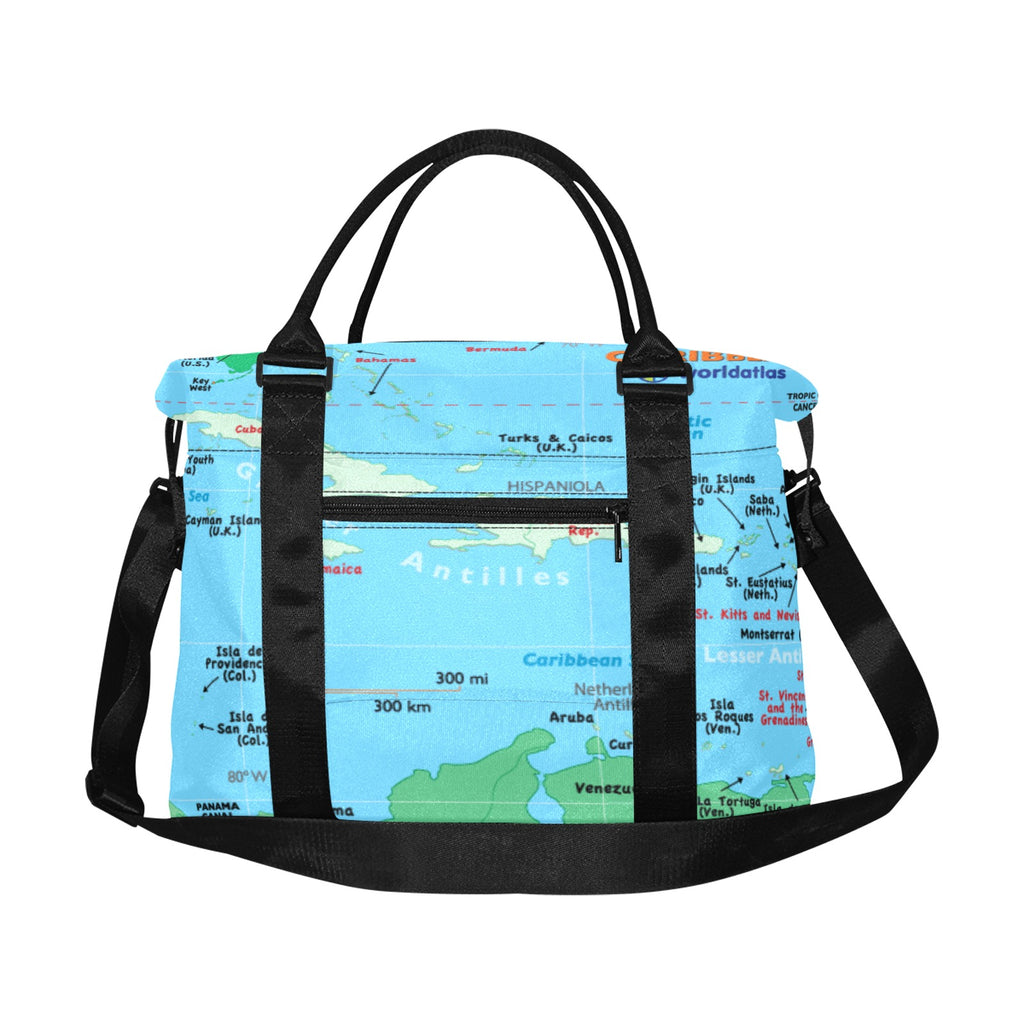 Caribbean Map Large Capacity Duffle Bag