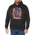 Orange and Blue Men's Fleece Hoodie w/ White Lining Hood (Model H55)