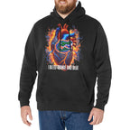 Orange and Blue Men's Fleece Hoodie w/ White Lining Hood (Model H55)