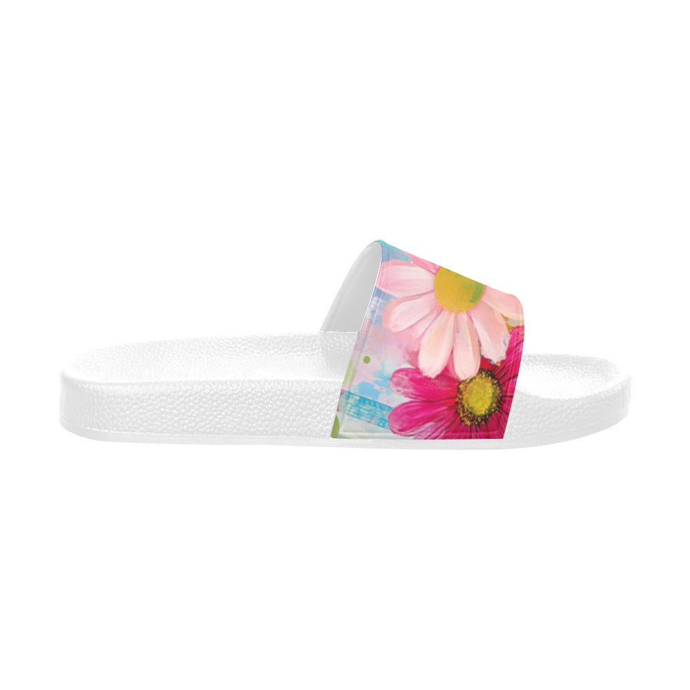 Floral Daisy Women's Slide Sandals (Model 057)