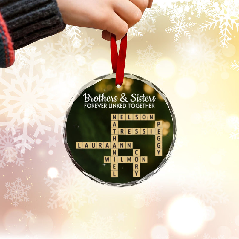 Ornament Round Crystal Glass Ornament