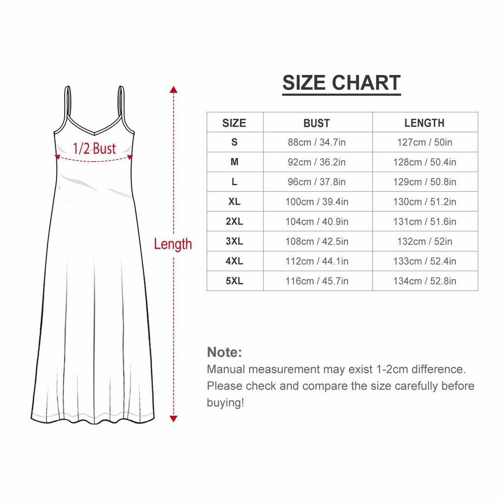 Spaghetti Strap Ankle-Length Dress, Hawaii orange