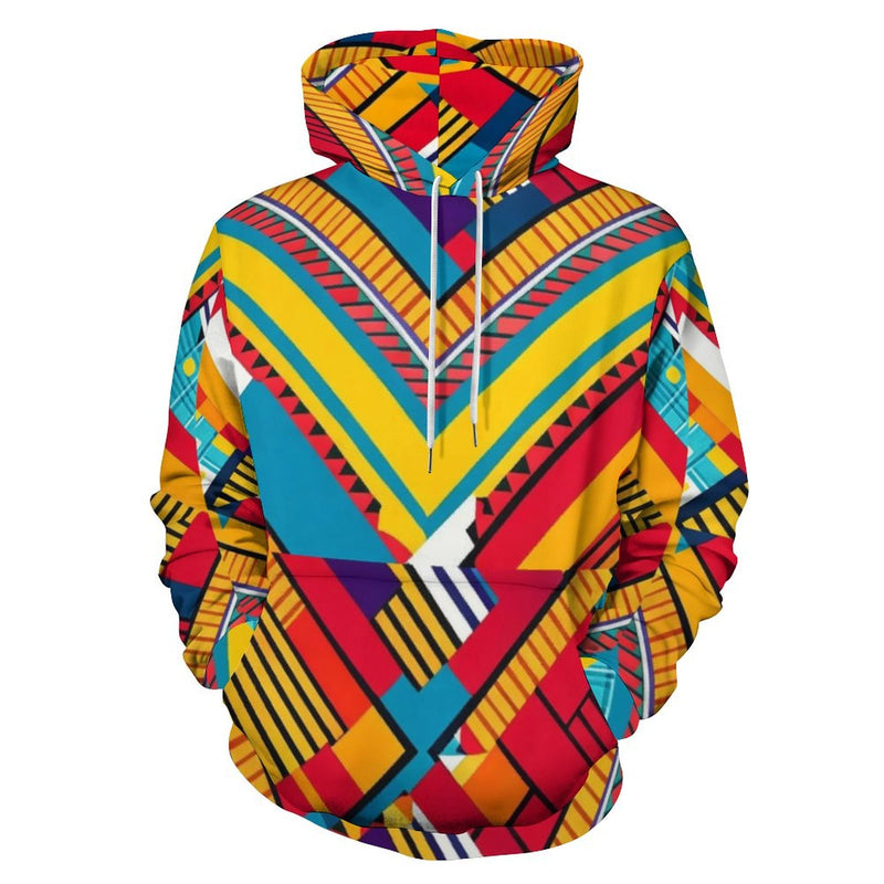 African Print Hoodie, Double hat sweater