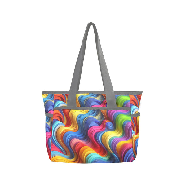 Rainbow Large Capacity Tote Bag-Large (Model 1738)