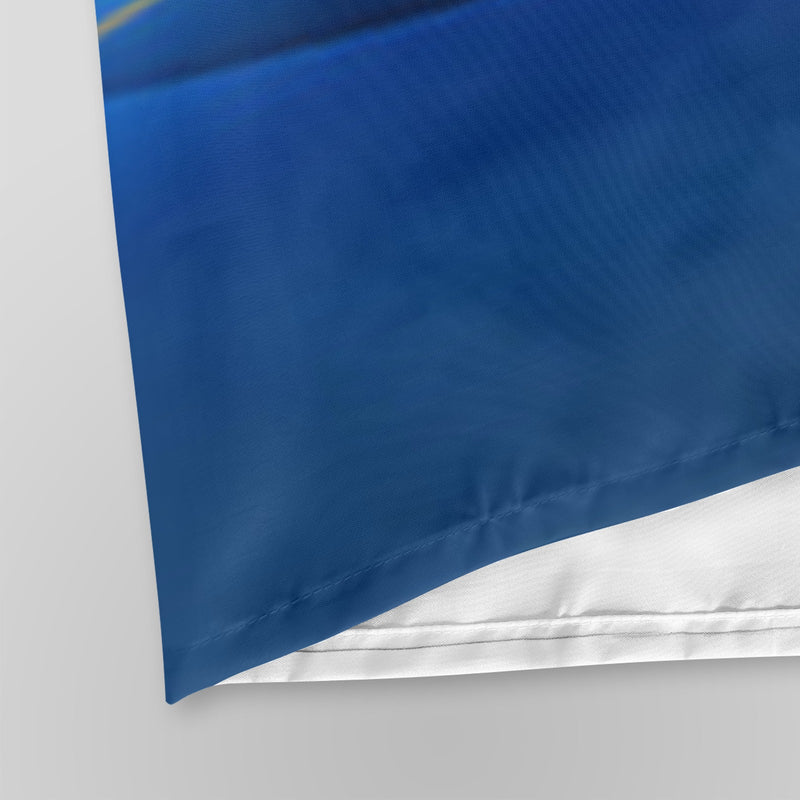 Blue and Gold Shower Curtain 72"x84"